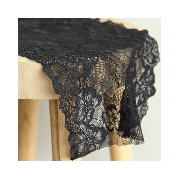 DENTELLE fleurs noir pour lingerie