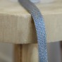 ruban lin bleu et lurex argent