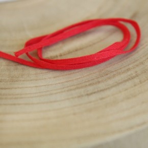 ruban fin coton rouge
