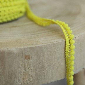 galon mini pompons - jaune