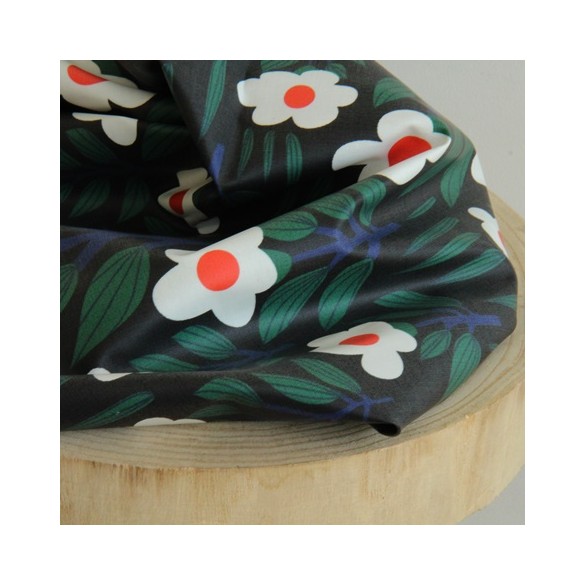 coton enduit fleurs - cloud9 fabrics