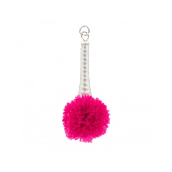 pompon décoratif fuchsia