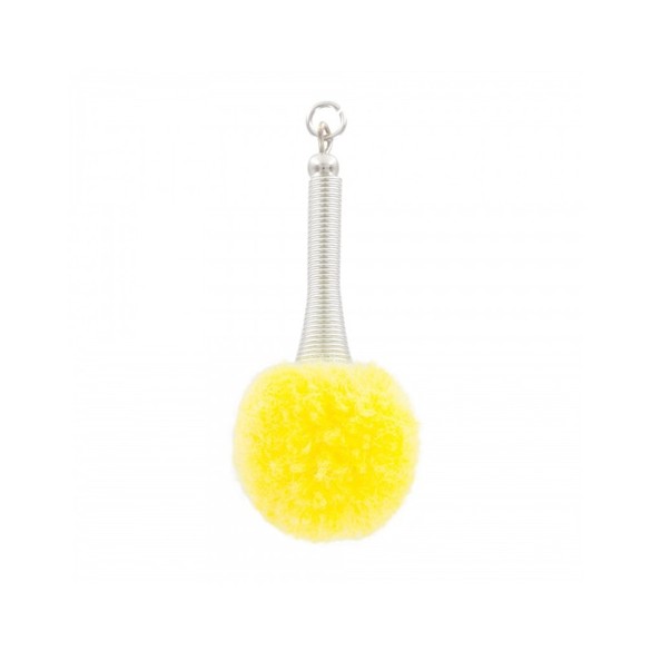 pompon décoratif jaune