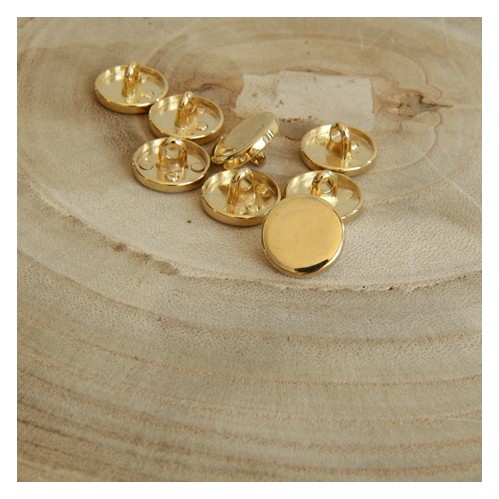 bouton plat doré - 15 mm bouton plat doré - 15 mm