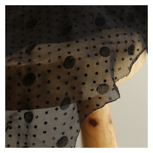 tulle à pois - noir tulle à pois - noir