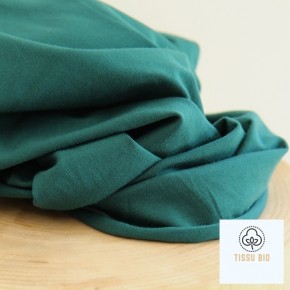 tissu jersey coton bio vert