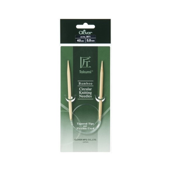 aiguilles circulaires Clover 40 cm - 5.0 mm