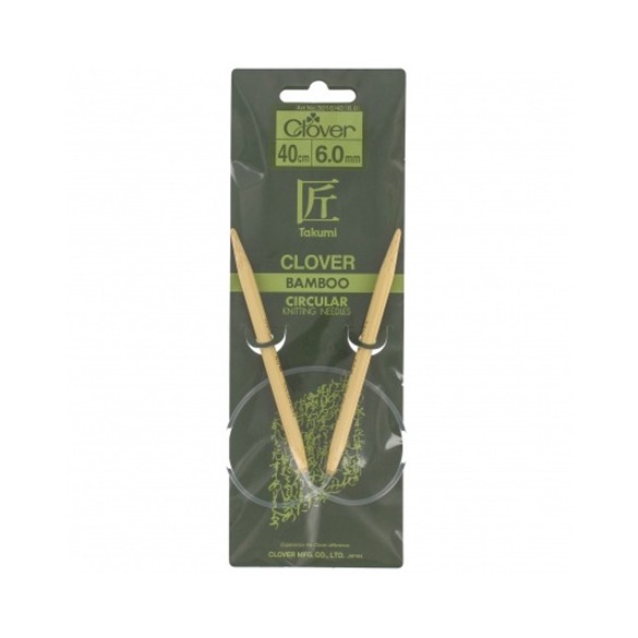 aiguilles circulaires Clover 40 cm - 6.0 mm