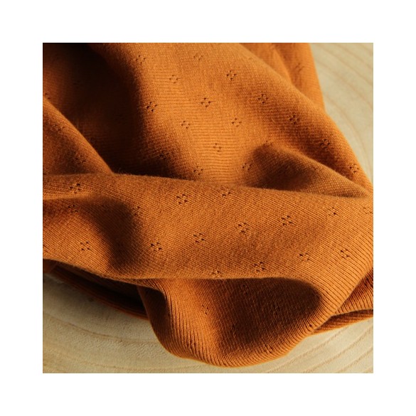 maille pointelle - caramel