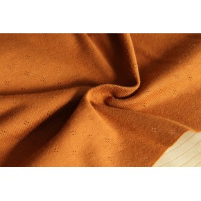 tissu en maille pointelle - marron