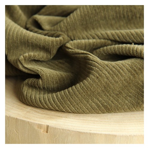 tissu velours kaki - nicky tissu velours kaki - nicky
