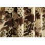 crêpe de viscose imprimé cachemire et fleurs - beige
