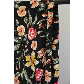 tissu crêpe de viscose fleurie - bella