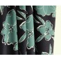 viscose à fleurs - marine et vert