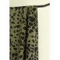 tissu fluide léopard - kaki et noir