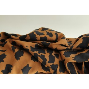 viscose imprimé léa - marron et noir