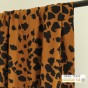 tissu viscose fluide léopard - marron et noir