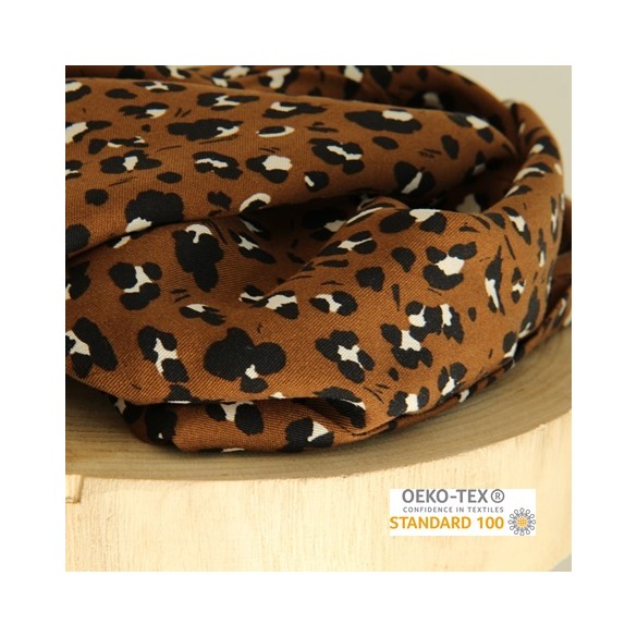 twill de viscose Anita - marron clair