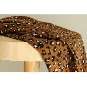 viscose fluide imprimée - marron