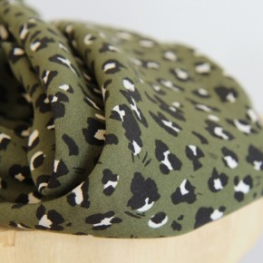 tissu imprimé floral - kaki