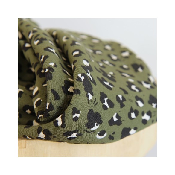tissu imprimé floral - kaki