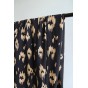viscose imprimée - marine et beige