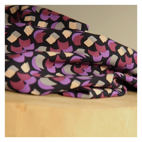 viscose imprimée Mérida violet viscose imprimée Mérida violet
