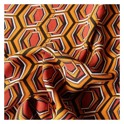 twill de viscose orange et rouille twill de viscose orange et rouille