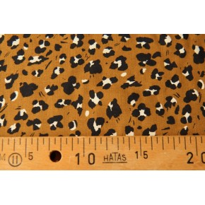 tissu fluide pour robe - camel et noir