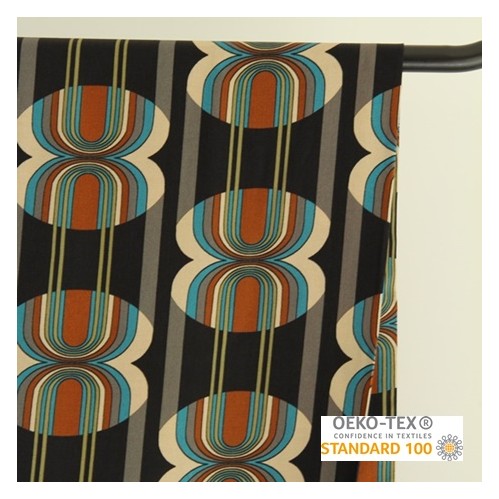 tissu satin de viscose tapestry bleu et gris - un chat sur un fil tissu satin de viscose tapestry bleu et gris - un chat sur un fil