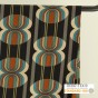 tissu satin de viscose tapestry bleu et gris - un chat sur un fil