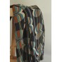viscose imprimé rétro - tapestry bleu