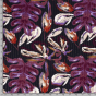 crêpe de viscose imprimé fleurs - violet