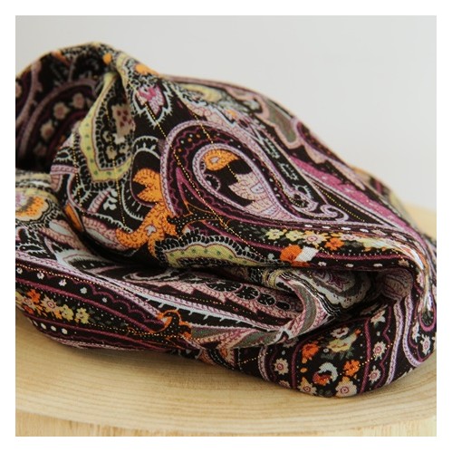 crépon de viscose cachemire - violet crépon de viscose cachemire - violet