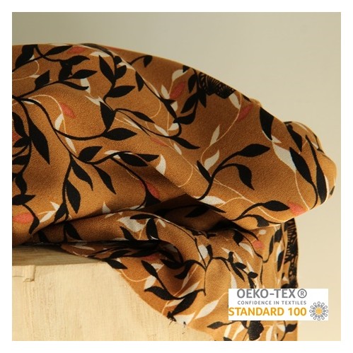 tissu crêpe de viscose - marron clair tissu crêpe de viscose - marron clair