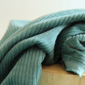 tissu en velours grosses côtes - vert d'eau