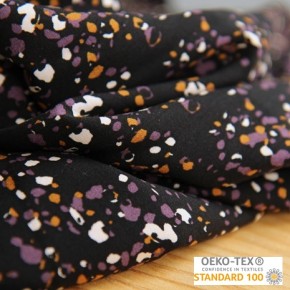 viscose imprimée terrazzo noir