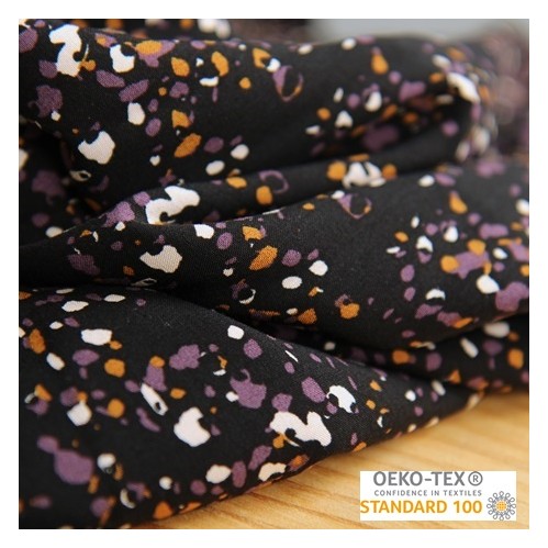 viscose imprimée terrazzo noir viscose imprimée terrazzo noir