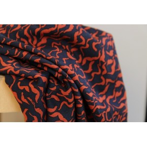 twill de viscose imprimé abstrait