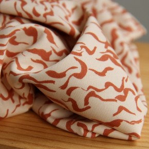 Tissu viscose stretch wave - beige