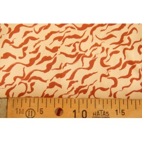 viscose imprimée wave beige et brique