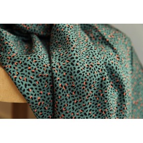 viscose imprimée léopard vert