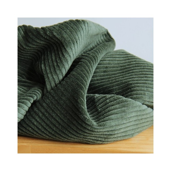 velours grosses côtes vert