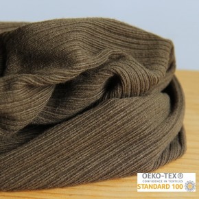 tissu jersey côtelé kaki