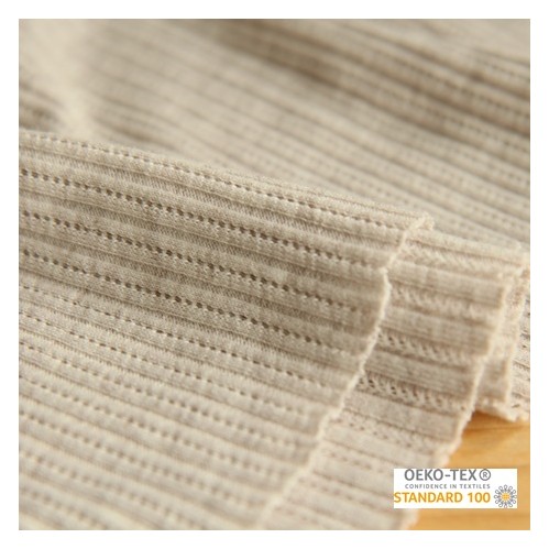 jersey côtelé et ajouré beige chiné jersey côtelé et ajouré beige chiné