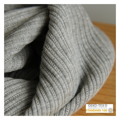 tissu jersey côtelé gris chiné tissu jersey côtelé gris chiné