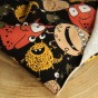 tissu fin pour sweat - black monsters