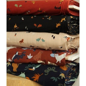 TISSU EN COTON BIO - animaux