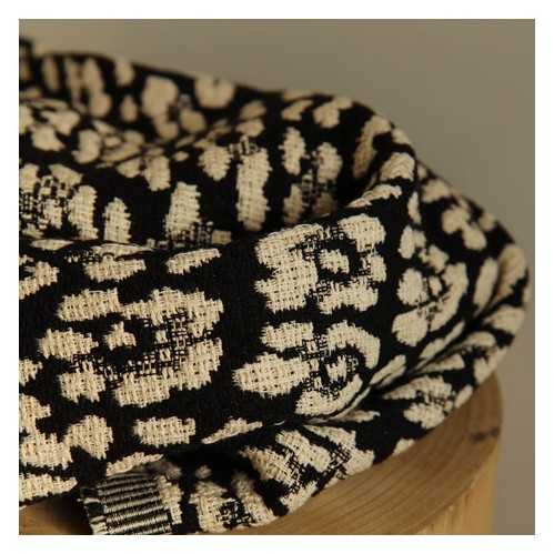 tissu jacquard léopard noir et balnc tissu jacquard léopard noir et balnc