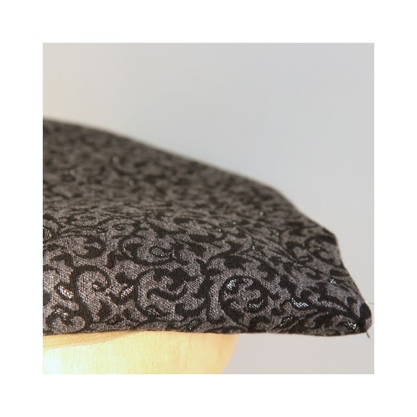 Tissu Jacquard Arabesque - gris et argenté